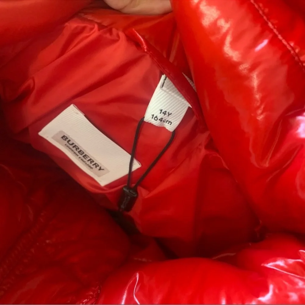 Burberry Josiah Red Puffer Jacket Kids Coat